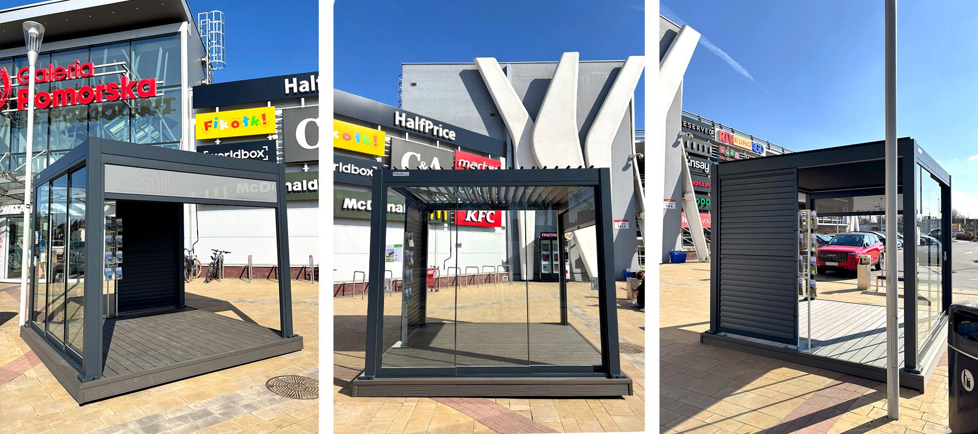 Pergola tarasowa 3x3 TKJ Garden ekspozycja Galeria Pomorska Bydgoszcz