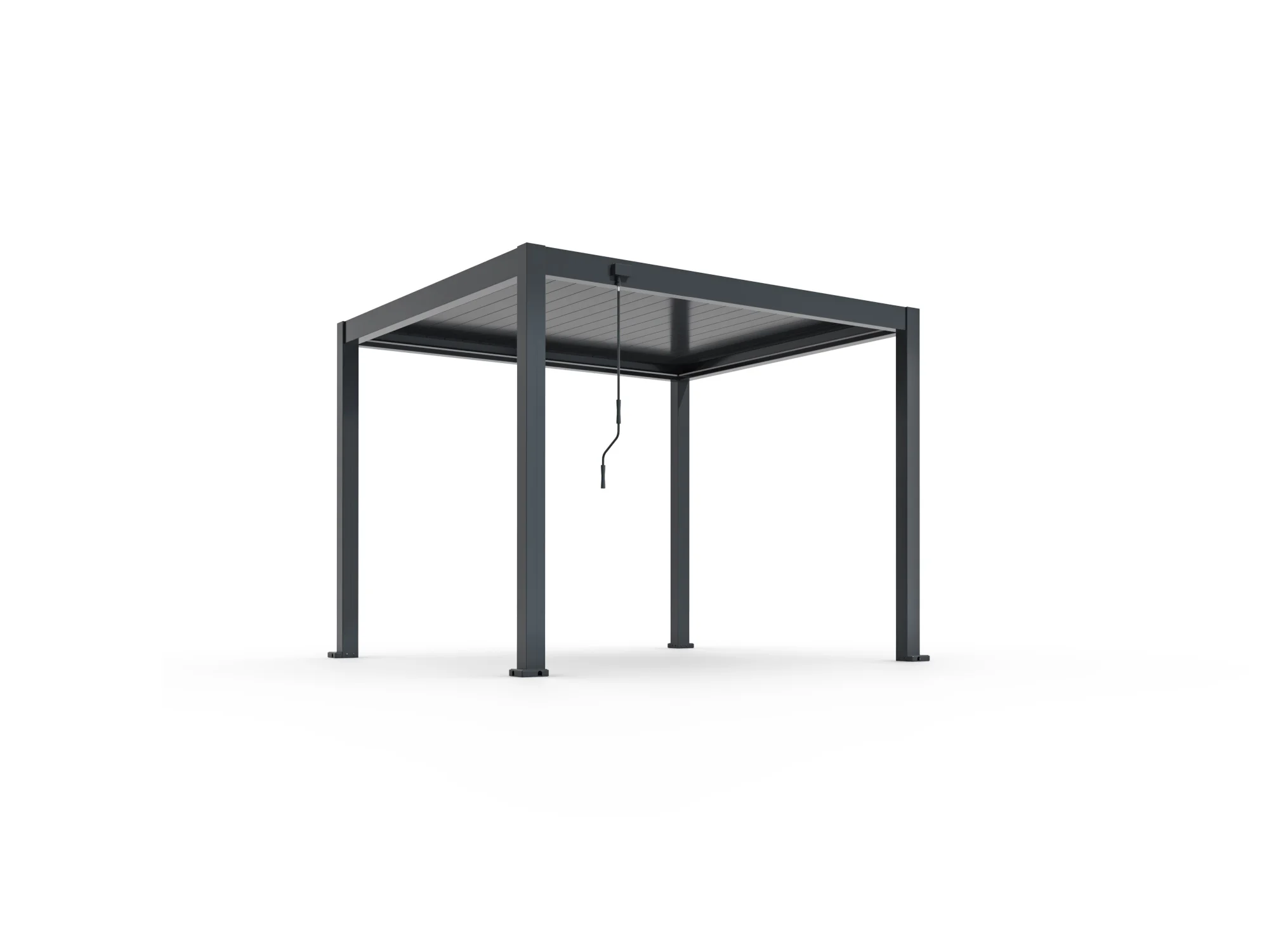 Pergola ogrodowa BASE 3x3 m antracytowa z manualną regulacją lameli
