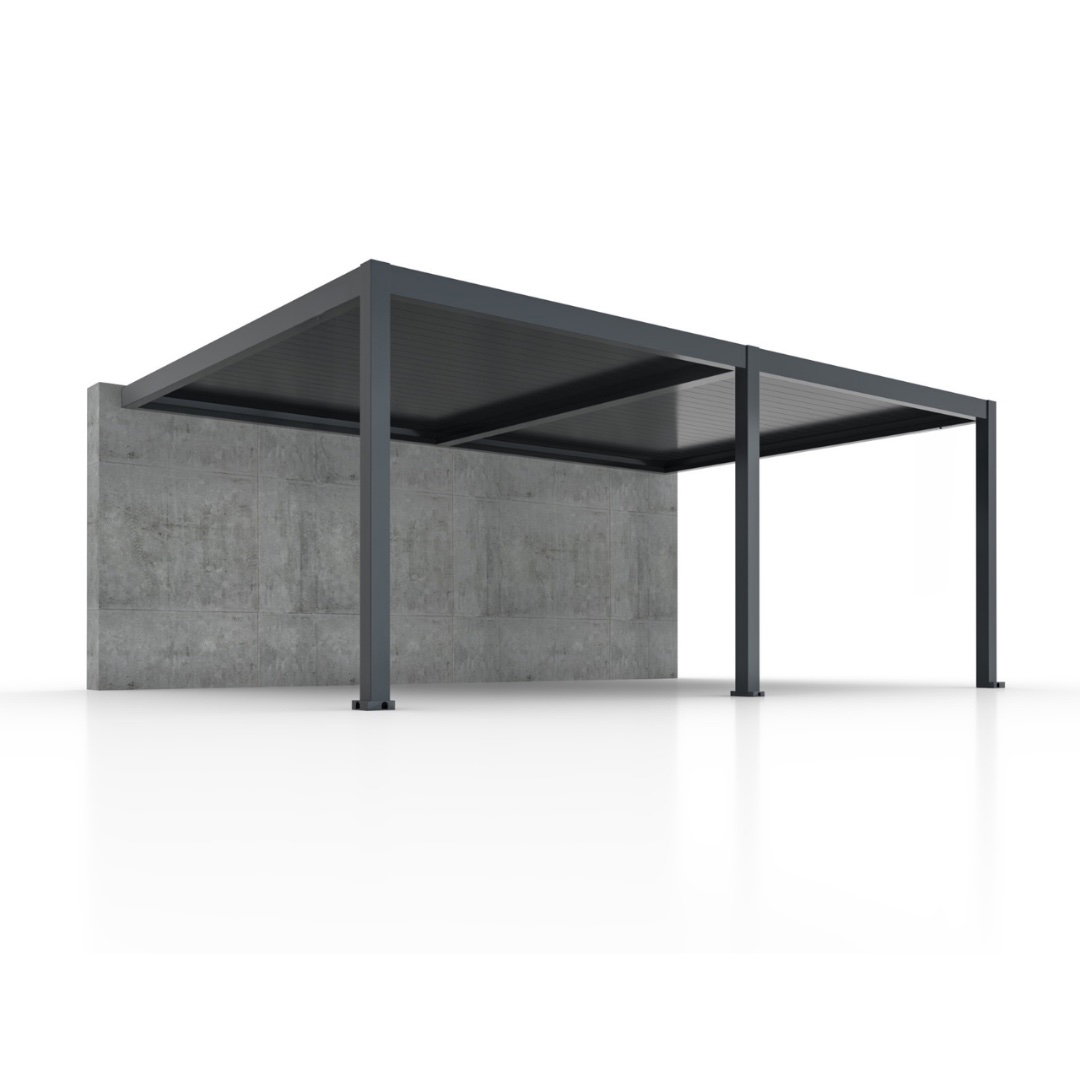 Pergola ogrodowa przyścienna BASE 6x4m z elektryczną regulacją lameli