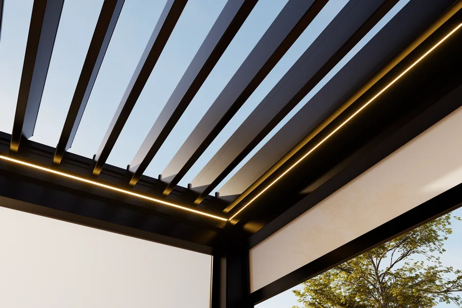 Belka i lamele pergoli FLEX LUX z profilu aluminiowego 2,5 mm