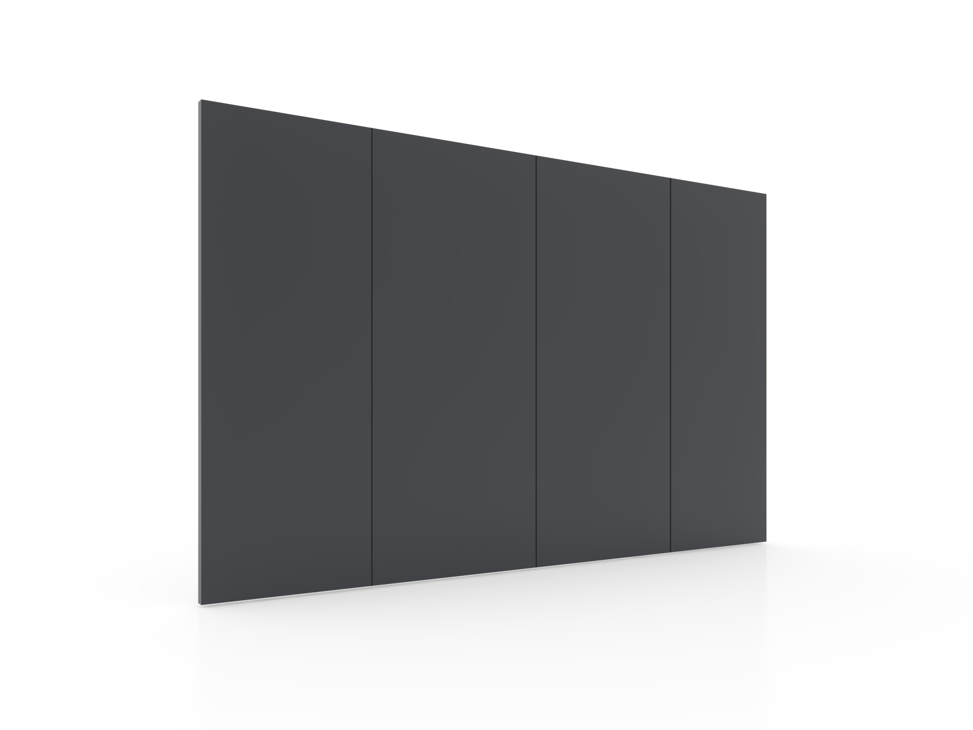 Panel aluminiowy stały do pergoli BASE na ścianę 4m